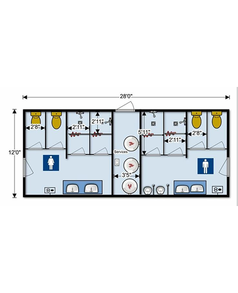 Restroom design and planning layout